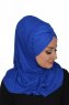 Hilda - Blau Baumwolle Hijab