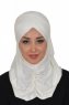 Hilda - Creme Baumwolle Hijab
