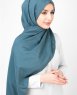 Indian - Mörkblå Bomull Voile Hijab Sjal InEssence Ayisah 5TA58c