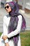 Isfa - Lila Gemustertes Hijab - Sal Evi