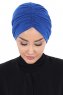 Jill - Blau Baumwolle Turban - Ayse Turban