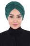 Jill - Dunkelgrün Baumwolle Turban - Ayse Turban