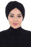 Jill - Schwarz Baumwolle Turban - Ayse Turban