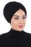 Jill - Schwarz Baumwolle Turban - Ayse Turban