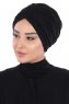 Jill - Schwarz Baumwolle Turban - Ayse Turban