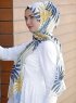 Dounia - Senf Gemustertes Hijab