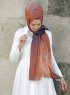 Dounia - Ziegelrot Gemustertes Hijab