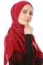 Kadri - Bordeaux Hijab Mit Perlen - Özsoy