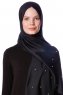 Kadri - Schwarz Hijab Mit Perlen - Özsoy