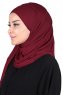 Kaisa - Bordeaux Baumwolle Praktisch Hijab