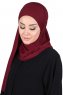 Kaisa - Bordeaux Baumwolle Praktisch Hijab