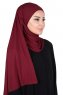 Kaisa - Bordeaux Baumwolle Praktisch Hijab