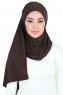 Kaisa - Braun Baumwolle Praktisch Hijab