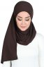 Kaisa - Braun Baumwolle Praktisch Hijab