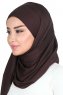 Kaisa - Braun Baumwolle Praktisch Hijab