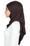 Kaisa - Braun Baumwolle Praktisch Hijab