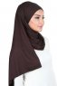 Kaisa - Braun Baumwolle Praktisch Hijab
