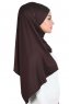 Kaisa - Braun Baumwolle Praktisch Hijab