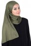 Kaisa - Khaki Baumwolle Praktisch Hijab