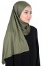 Kaisa - Khaki Baumwolle Praktisch Hijab