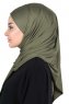 Kaisa - Khaki Baumwolle Praktisch Hijab