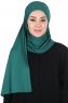 Kaisa - Dunkelgrün Baumwolle Praktisch Hijab