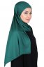 Kaisa - Dunkelgrün Baumwolle Praktisch Hijab