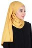 Kaisa - Senf Baumwolle Praktisch Hijab