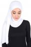 Kaisa - Weiß Baumwolle Praktisch Hijab