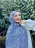 Kalila - Weiß Gemustert Baumwolle Hijab