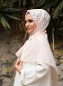 Khawla - Altrosa Gemustert Baumwolle Hijab