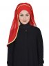 Louise - Rot Praktisch Hijab - Ayse Turban