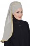 Louise - Taupe Praktisch Hijab - Ayse Turban