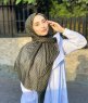 Malala - Khaki Gemustert Baumwolle Hijab