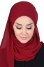 Malin - Bordeaux Praktisch Chiffon Hijab