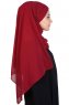 Malin - Bordeaux Praktisch Chiffon Hijab