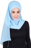 Malin - Hellblau Praktisch Chiffon Hijab