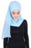 Malin - Hellblau Praktisch Chiffon Hijab