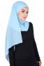 Malin - Hellblau Praktisch Chiffon Hijab