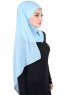 Malin - Hellblau Praktisch Chiffon Hijab