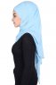 Malin - Hellblau Praktisch Chiffon Hijab