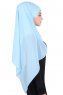 Malin - Hellblau Praktisch Chiffon Hijab