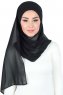 Malin - Schwarz Praktisch Chiffon Hijab