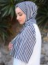 Marwa - Gestreift Crepe Hijab