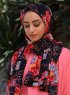 Marwa - Rosa Gemustert Crepe Hijab
