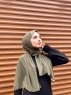 Maryna - Khaki Gemustert Chiffon Hijab - Mirach