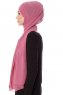 Mehtap - Dunkelrosa Praktisch Fertig Chiffon Hijab