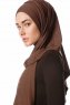 Melek - Braun Premium Jersey Hijab - Ecardin