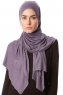 Melek - Dunkelviolett Premium Jersey Hijab - Ecardin