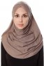 Mia - Dunkeltaupe One-Piece Al Amira Hijab - Ecardin